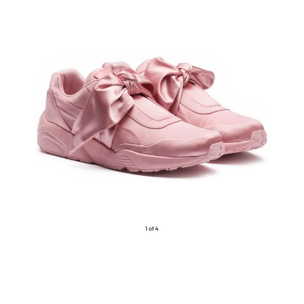 Puma Pink Satin Bow Sneakers
